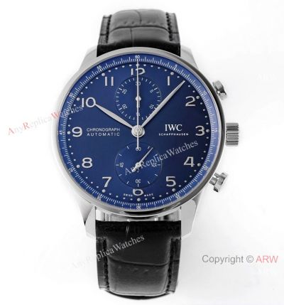 ZF Swiss Replica IWC Schaffhausen Portugieser 7750 Chronograph Watch Blue Dial